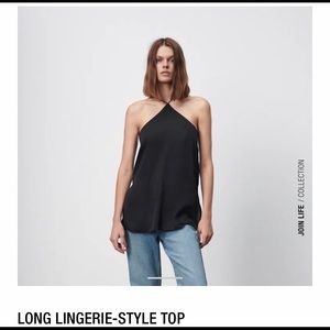 Zara, Satin Halter Top, Size(S) Small